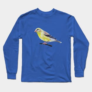 American Goldfinch painting (no background) Long Sleeve T-Shirt